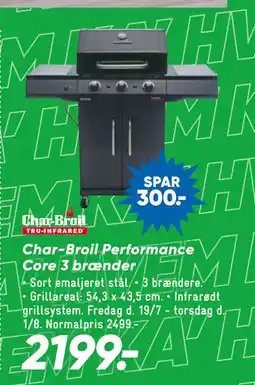 Bilka Char-Broil Performance Core 3 brænder tilbud