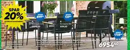 Bilka Mood havebord 208 cm med 6 Mood Classic havestole tilbud