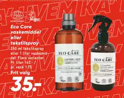 Eco Care vaskemiddel eller tekstilspray