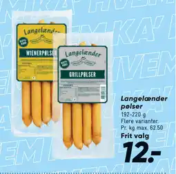 Bilka Langelænder pølser tilbud
