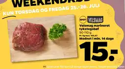 Netto Velsmag marineret tykstegsbøf tilbud