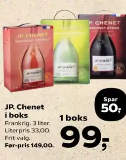 Kvickly JP. Chenet i boks Frankrig.= tilbud