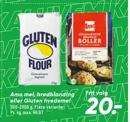 Amo mel, brødblanding eller Gluten hvedemel