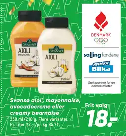 Bilka Svansø aioli, mayonnaise, avocadocreme eller creamy bearnaise tilbud