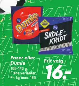 Bilka Fazer eller Dumle tilbud
