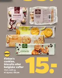 Netto Finton's cookies, biscuits eller belgiske vafler tilbud