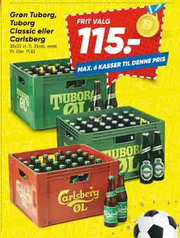 Bilka Grøn Tuborg, Tuborg Classic eller Carlsberg tilbud