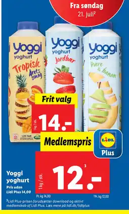 Lidl Yoggi yoghurt tilbud