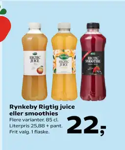 SuperBrugsen Rynkeby Rigtig juice eller smoothies tilbud