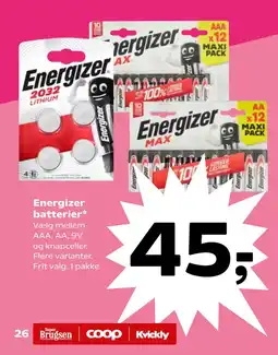 SuperBrugsen Energizer batterier tilbud