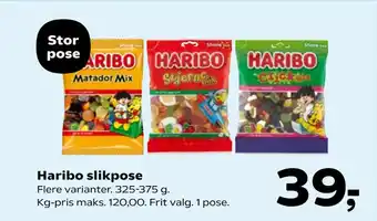 SuperBrugsen Haribo slikpose tilbud