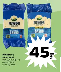 SuperBrugsen Klovborg skæreost tilbud