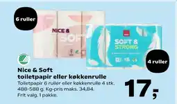 Kvickly Nice & Soft toiletpapir eller køkkenrulle tilbud