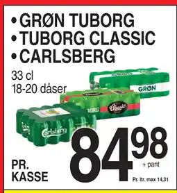 ABC Lavpris GRØN TUBORG • TUBORG CLASSIC • CARLSBERG tilbud