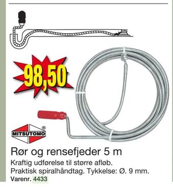 Harald Nyborg Rør og rensefjeder 5 m tilbud