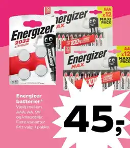Kvickly Energizer batterier tilbud
