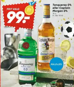 Bilka Tanqueray 0% eller Captain Morgan 0% tilbud