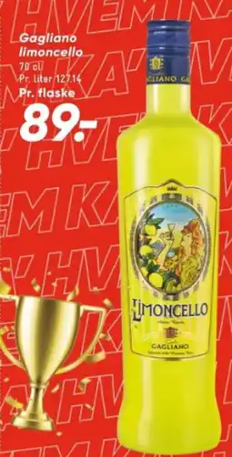 Bilka Gagliano limoncello 70 cl tilbud