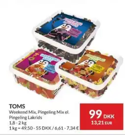 Nielsen's Discount TOMS Weekend Mix, Pingeling Mix el. tilbud