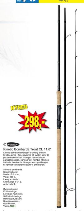 Harald Nyborg Kinetic Bombarda Trout CL 11,6' tilbud