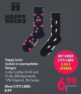 Citti Happy Socks Socken in unerwarteten Designs tilbud