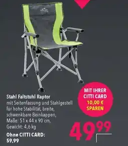 Stahl Faltstuhl Raptor