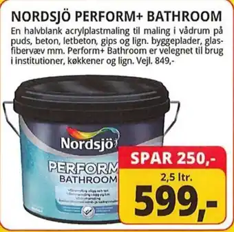 Farveland NORDSJÖ PERFORM+ BATHROOM tilbud