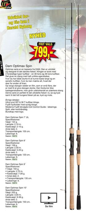 Harald Nyborg Dam Optimax Spin tilbud