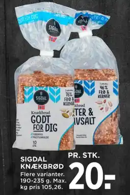MENY Godt for dig knækbrød tilbud