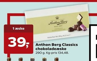 SuperBrugsen Anthon Berg Classics chokoladeæske tilbud