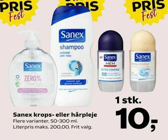 SuperBrugsen Sanex krops- eller hårpleje tilbud