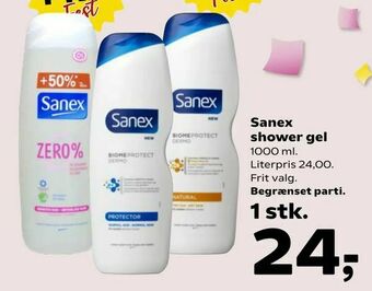 SuperBrugsen Sanex shower gel tilbud
