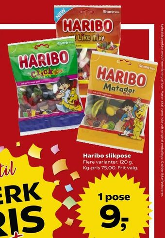 SuperBrugsen Haribo slikpose tilbud