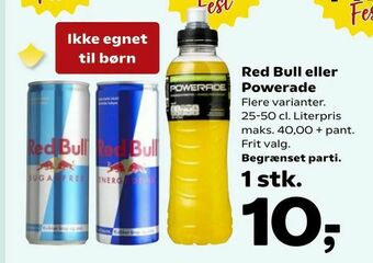SuperBrugsen Red Bull eller Powerade tilbud
