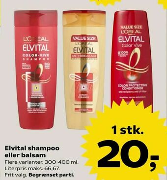 SuperBrugsen Elvital shampoo eller balsam tilbud