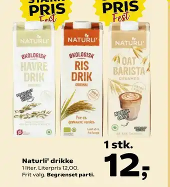 SuperBrugsen Naturli' drikke tilbud