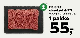SuperBrugsen Hakket oksekød 4-7% tilbud