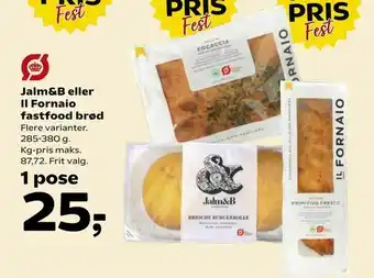 Jalm&B eller Il Fornaio fastfood brød