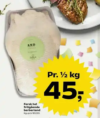 Fersk hel fritgående berberiand