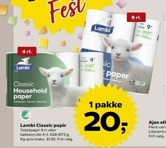 SuperBrugsen Lambi Classic papir tilbud
