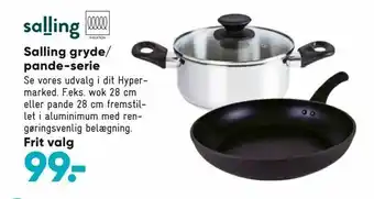 Bilka Salling gryde/ pande-serie tilbud