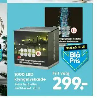 Bilka 1000 LED klyngelyskæde tilbud