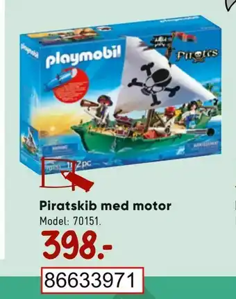 Bilka Piratskib med motor tilbud