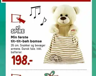 Bilka Min første tit-tit-bøh bamse tilbud