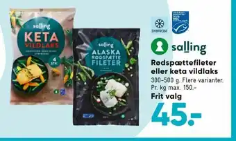 Bilka Rødspættefileter eller keta vildlaks tilbud