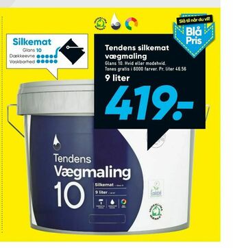 Bilka Tendens silkemat vægmaling tilbud