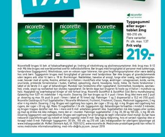 Bilka Tyggegummi eller sugetablet tilbud