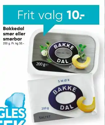 Bilka Bakkedal smør eller smørbar tilbud