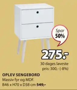 JYSK OPLEV SENGEBORD Massiv fyr og MDF. tilbud