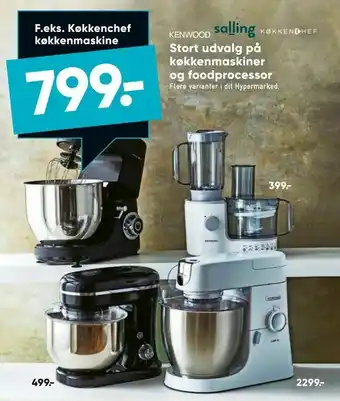 Stort udvalg på køkkenmaskiner og foodprocessor
